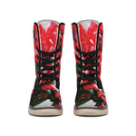 Bouvardia Flower Print Winter Boots