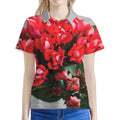 Bouvardia Flower Print Women's Polo Shirt