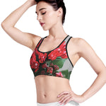 Bouvardia Flower Print Women's Sports Bra