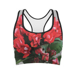 Bouvardia Flower Print Women's Sports Bra