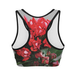 Bouvardia Flower Print Women's Sports Bra