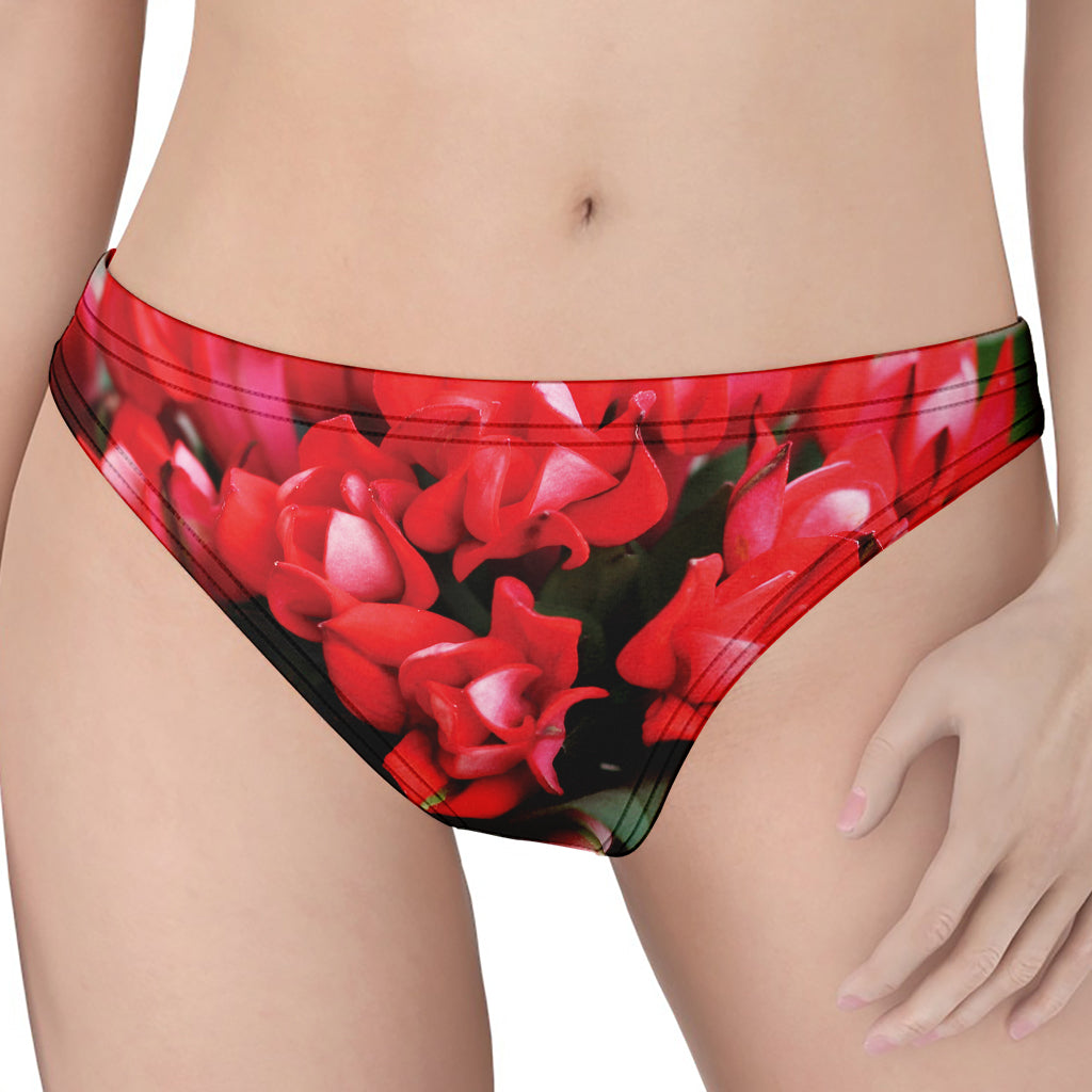 Bouvardia Flower Print Women's Thong