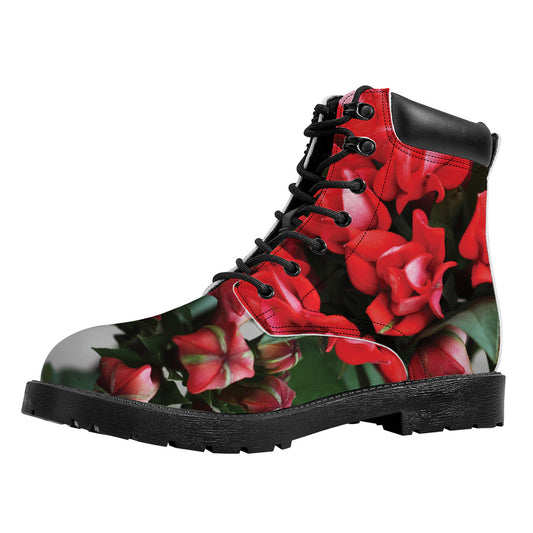 Bouvardia Flower Print Work Boots