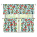 Bouvardia Pattern Print 3 Piece Kitchen Curtains