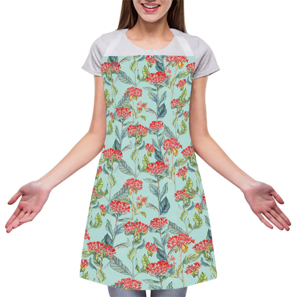 Bouvardia Pattern Print Adjustable Apron