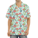 Bouvardia Pattern Print Aloha Shirt