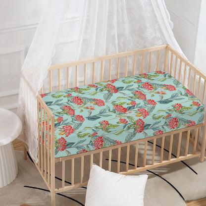 Bouvardia Pattern Print Baby Crib Sheet