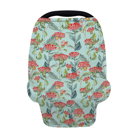 Bouvardia Pattern Print Baby Seat Cover