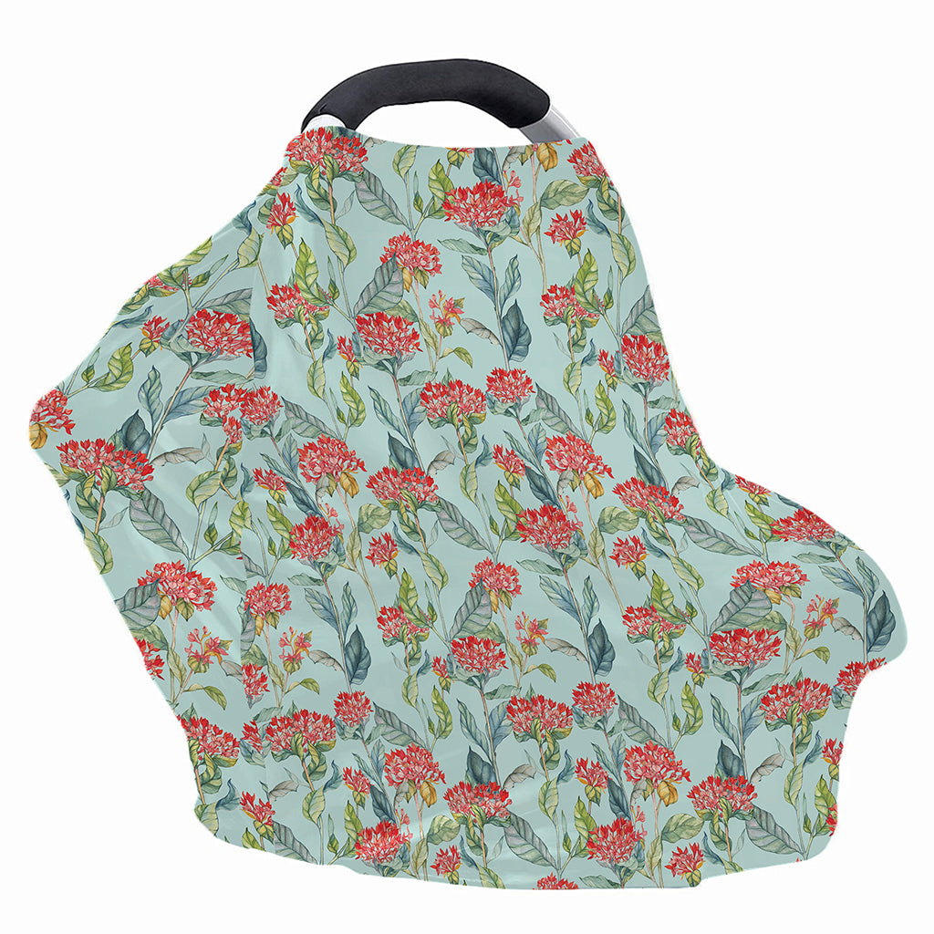 Bouvardia Pattern Print Baby Seat Cover