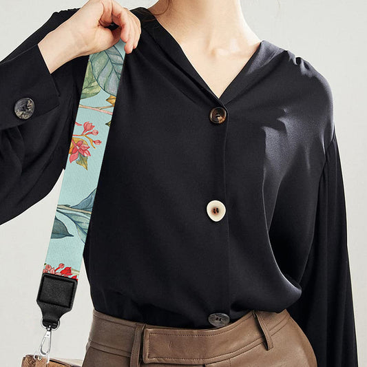 Bouvardia Pattern Print Bag Strap