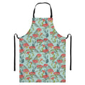 Bouvardia Pattern Print Bib Apron With Pocket