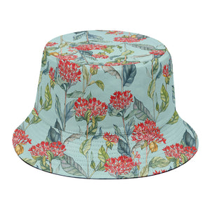 Bouvardia Pattern Print Bucket Hat