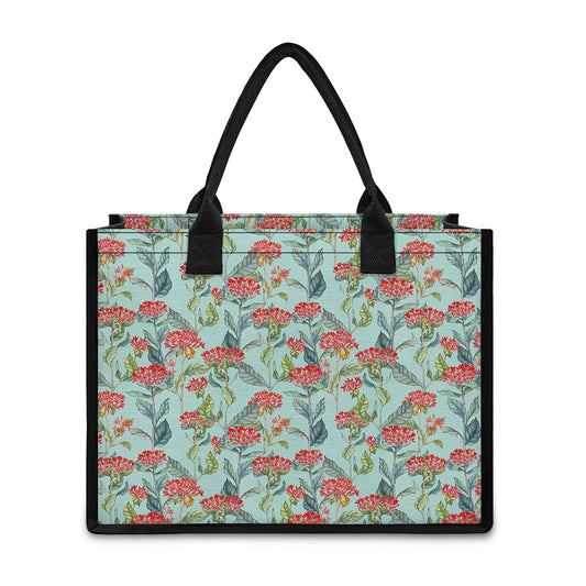 Bouvardia Pattern Print Canvas Tote Bag