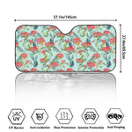 Bouvardia Pattern Print Car Windshield Sun Shade