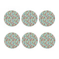 Bouvardia Pattern Print Coaster Set