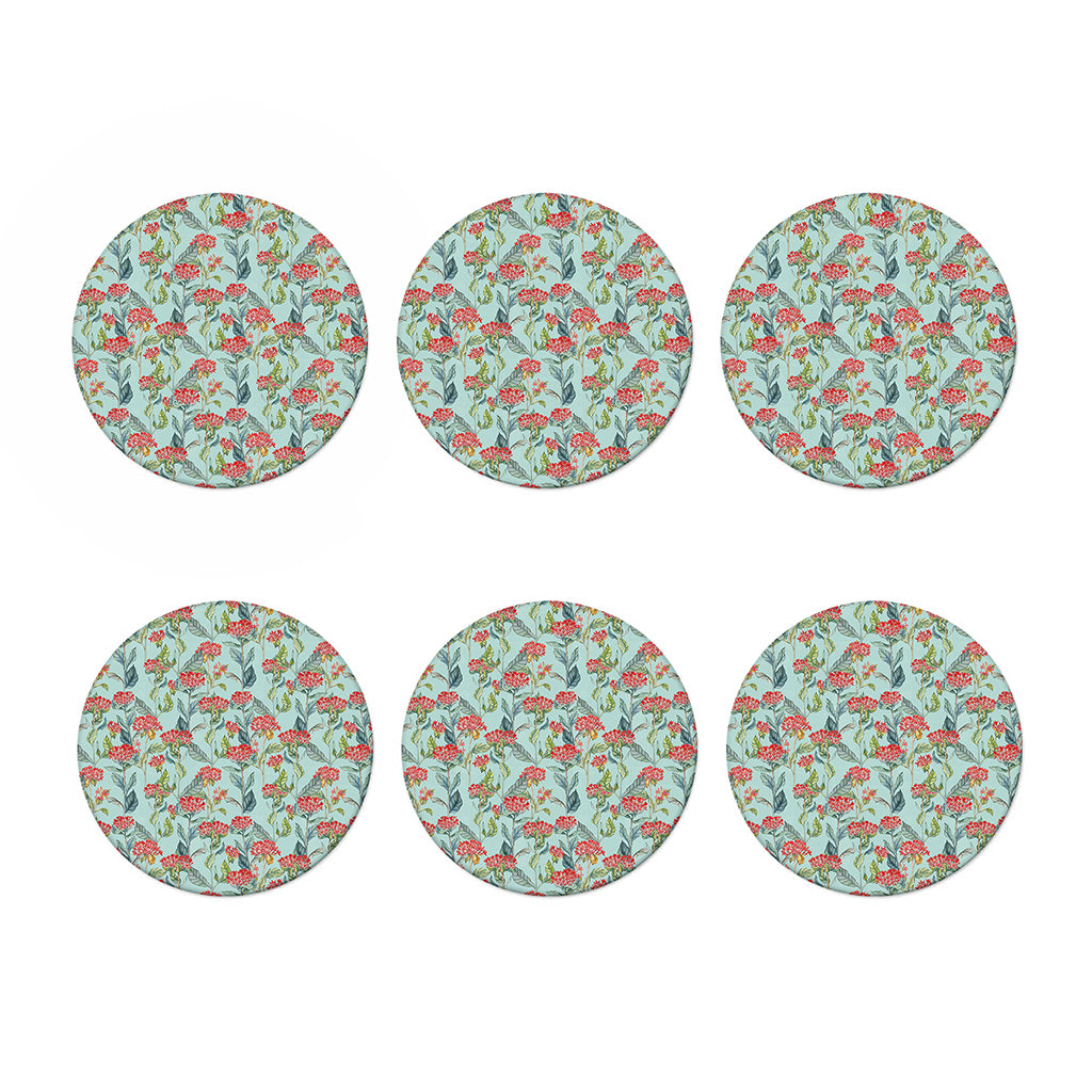 Bouvardia Pattern Print Coaster Set