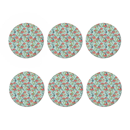 Bouvardia Pattern Print Coaster Set