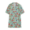 Bouvardia Pattern Print Cotton Hawaiian Shirt