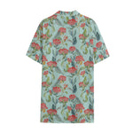 Bouvardia Pattern Print Cotton Hawaiian Shirt