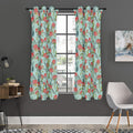 Bouvardia Pattern Print Grommet Curtain Panels