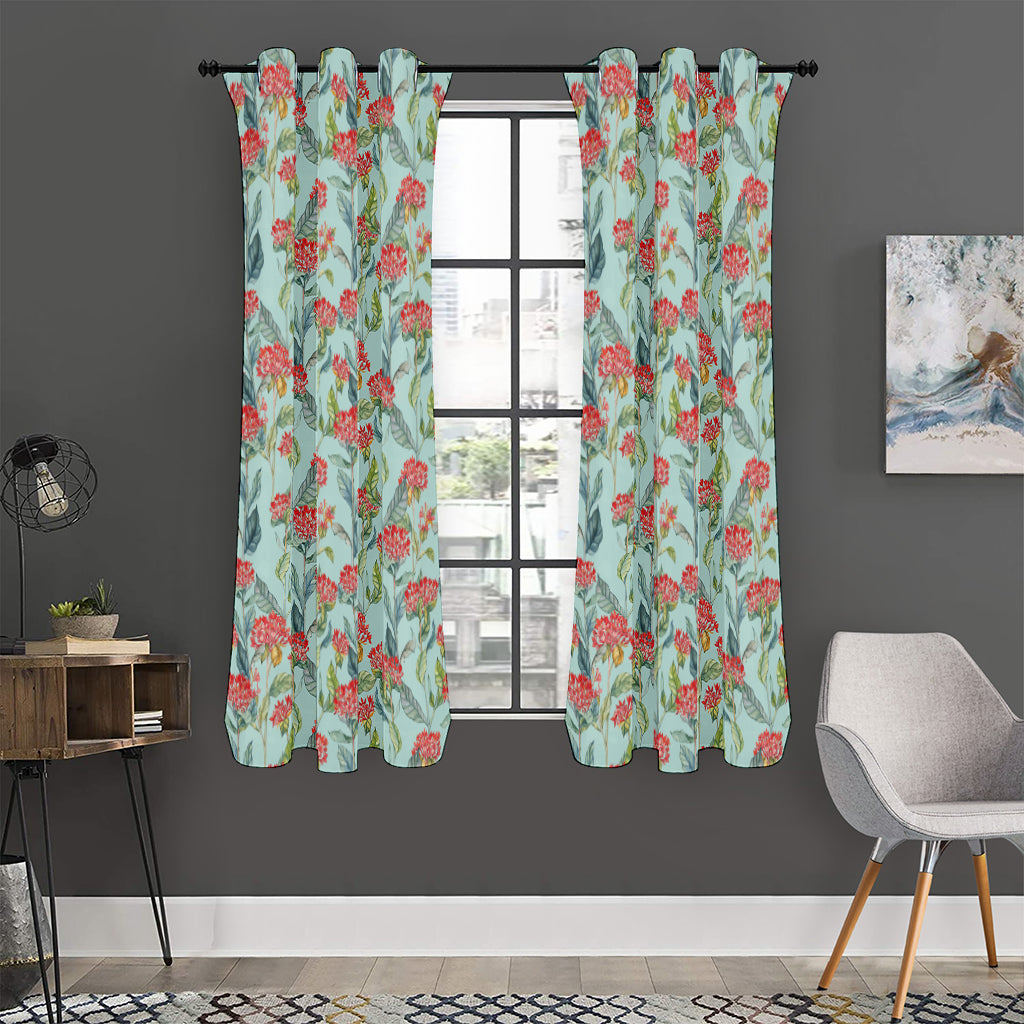 Bouvardia Pattern Print Curtain