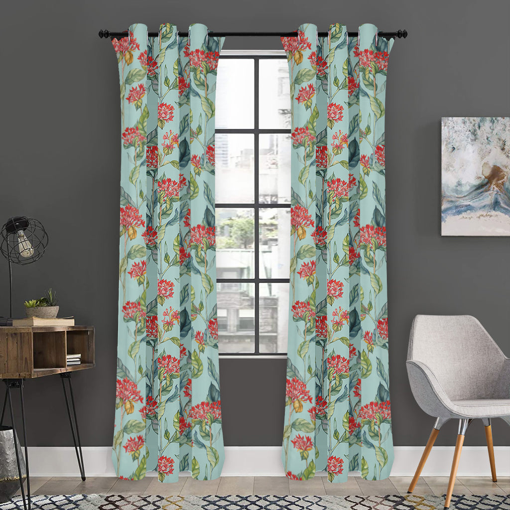 Bouvardia Pattern Print Curtain