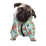 Bouvardia Pattern Print Dog Zip Up Hoodie