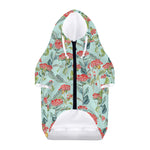 Bouvardia Pattern Print Dog Zip Up Hoodie