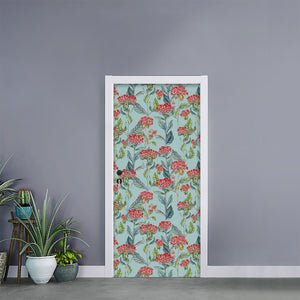 Bouvardia Pattern Print Door Sticker