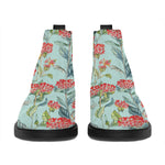 Bouvardia Pattern Print Flat Ankle Boots