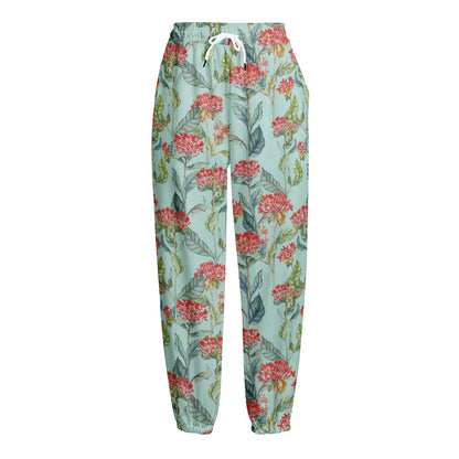 Bouvardia Pattern Print Fleece Lined Knit Pants