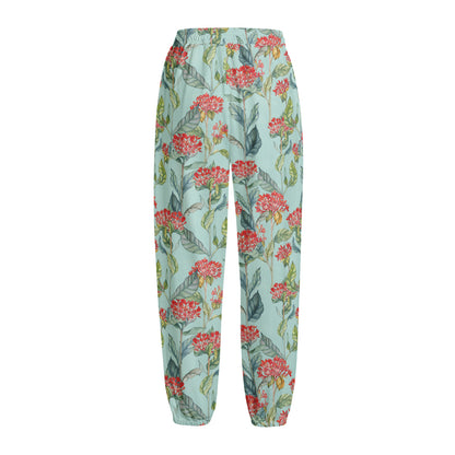 Bouvardia Pattern Print Fleece Lined Knit Pants