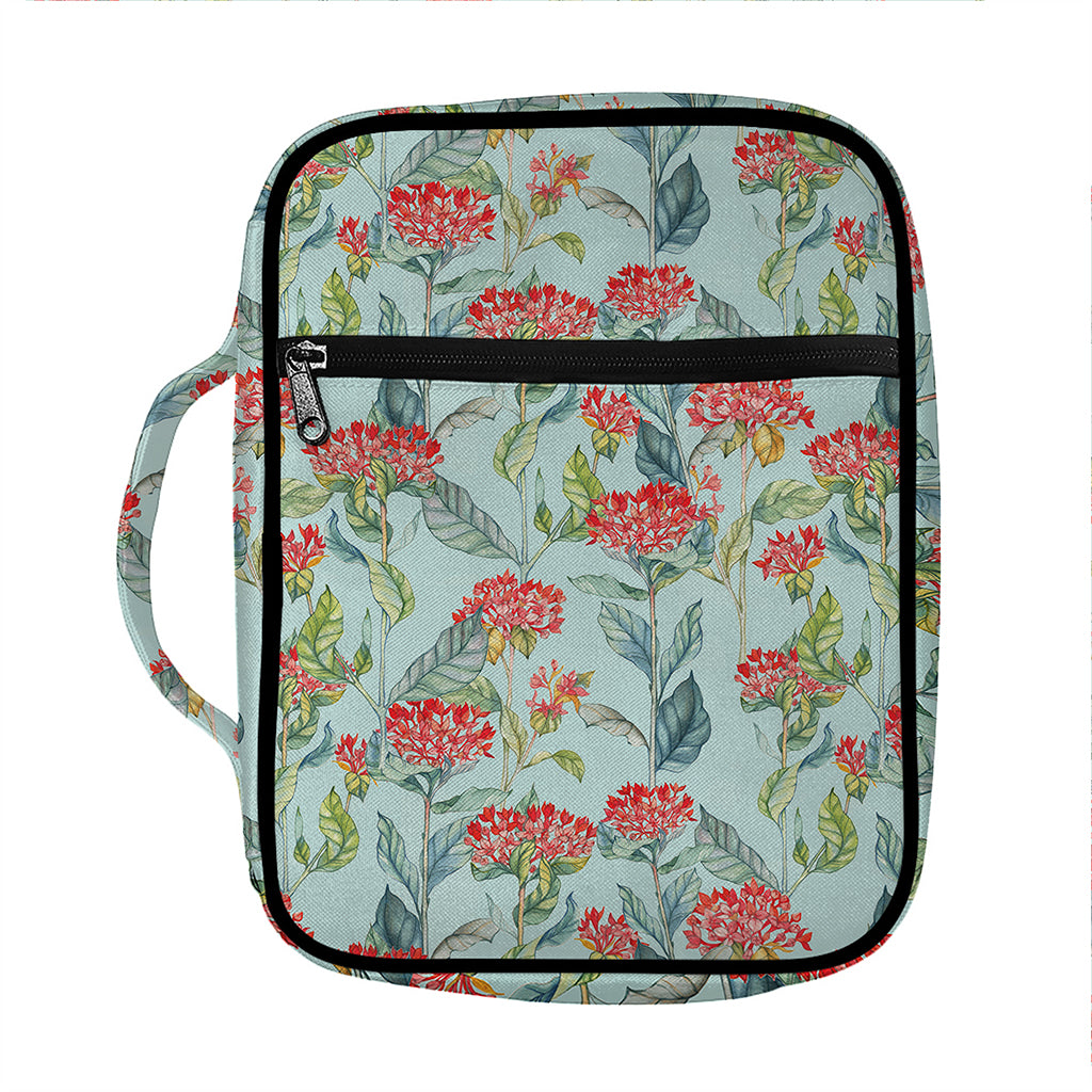 Bouvardia Pattern Print Front Pocket Bible Bag
