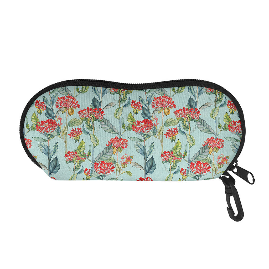 Bouvardia Pattern Print Glasses Case