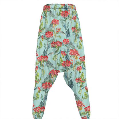 Bouvardia Pattern Print Hammer Pants