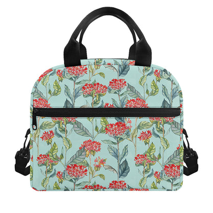 Bouvardia Pattern Print Insulated Lunch Bag