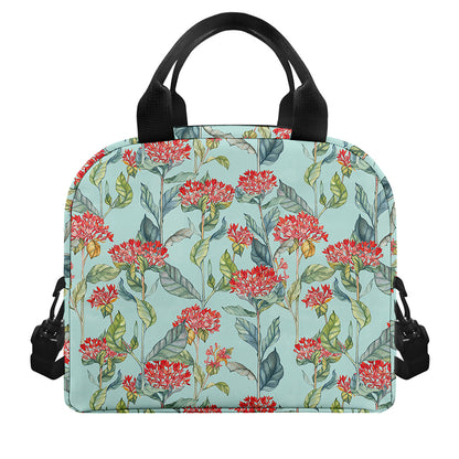 Bouvardia Pattern Print Insulated Lunch Bag