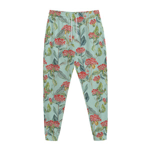 Bouvardia Pattern Print Jogger Pants