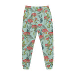 Bouvardia Pattern Print Jogger Pants