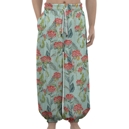 Bouvardia Pattern Print Lantern Pants