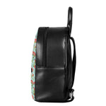 Bouvardia Pattern Print Leather Backpack