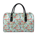 Bouvardia Pattern Print Leather Duffel Bag