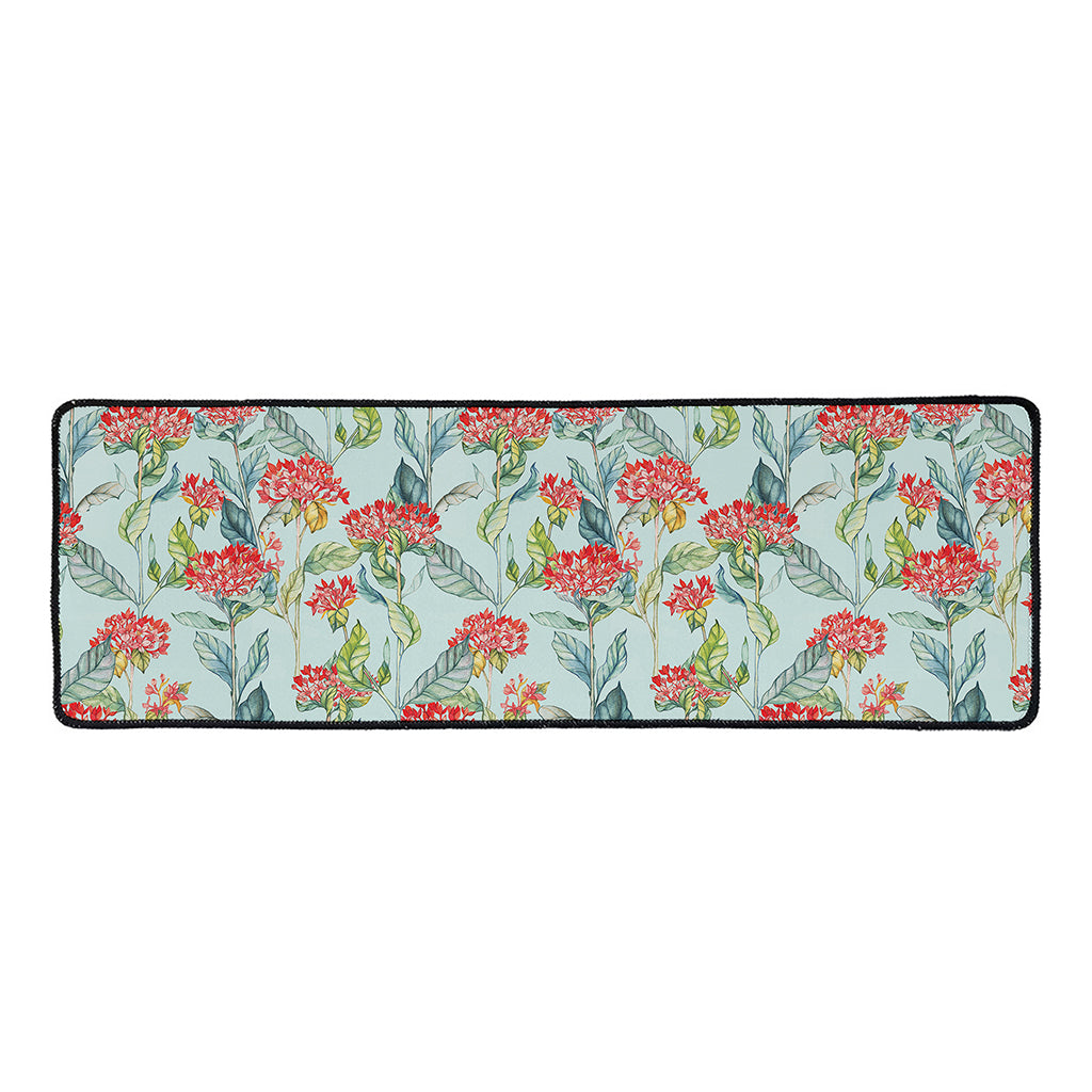 Bouvardia Pattern Print Long Kitchen Mat