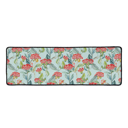 Bouvardia Pattern Print Long Kitchen Mat