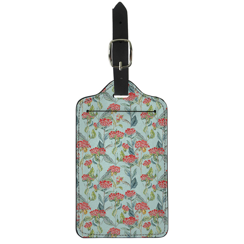 Bouvardia Pattern Print Luggage Tag