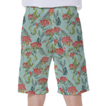 Bouvardia Pattern Print Men's Beach Shorts