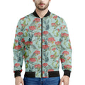 Bouvardia Pattern Print Men's Bomber Jacket