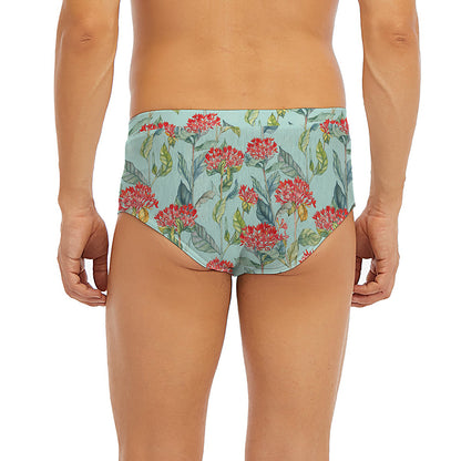 Bouvardia Pattern Print Men's Briefs