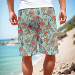 Bouvardia Pattern Print Men's Cargo Shorts