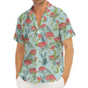 Bouvardia Pattern Print Men's Deep V-Neck Shirt